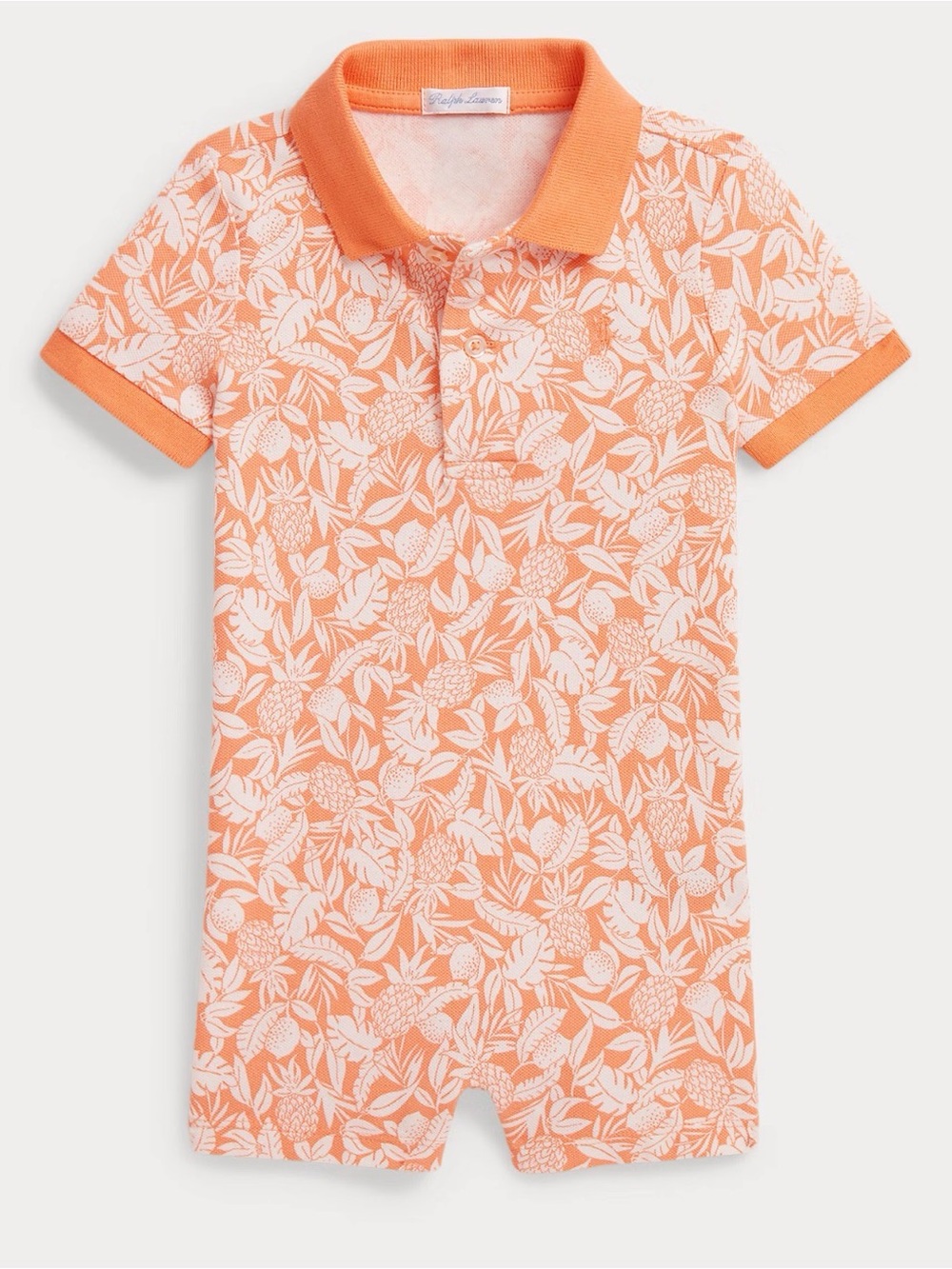 RALPH LAUREN Pineapple Stretch Polo Shortall - 6M